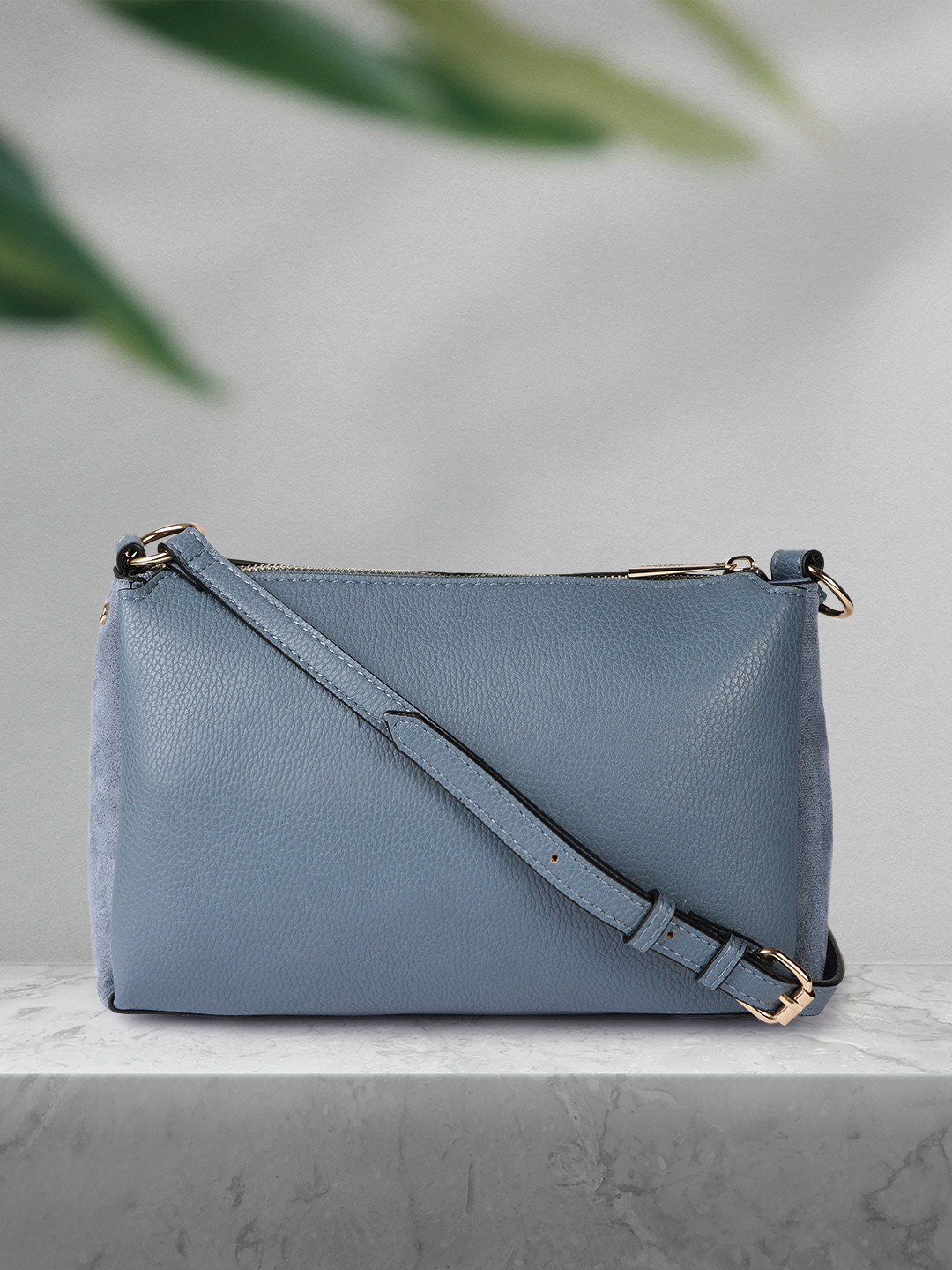 Buy Accessorize Blue Sofia Textured Sling Bag Handbags for Women