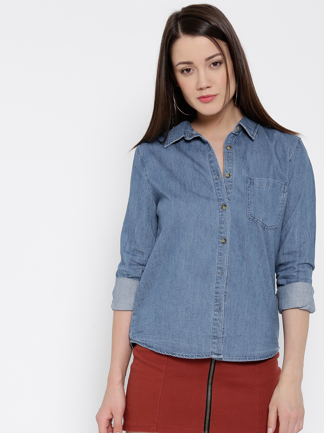 denim shirts myntra