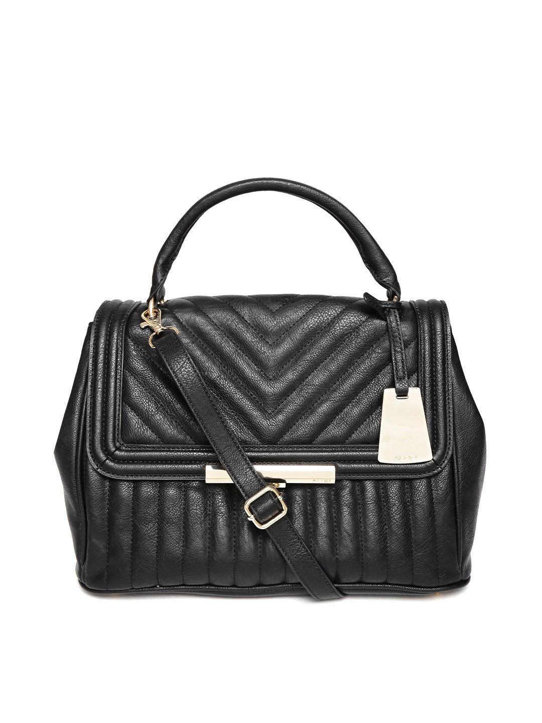 Buy ALDO Black Quilted Handbag With Sling Strap Handbags for Women