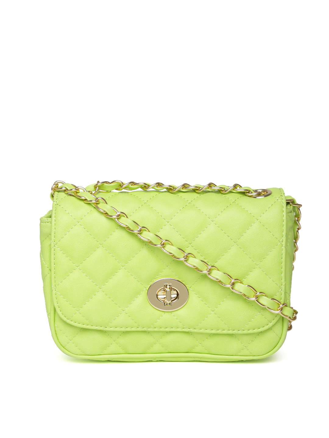 Buy ALDO Lime Green Quilted Sling Bag Handbags for Women 1620933 Myntra