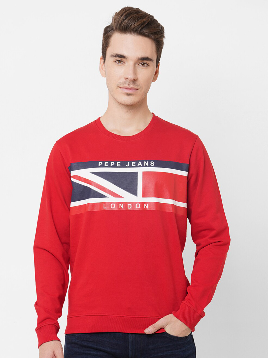 Pepe Jeans Rosso Cotton Men's Sweater