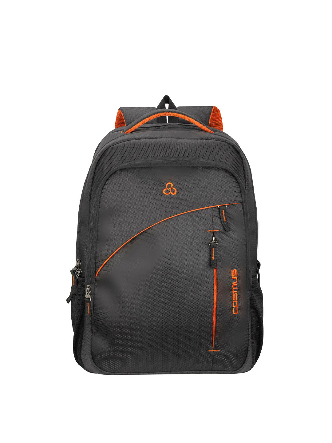 Buy COSMUS Unisex Charcoal Grey & Orange Laptop Backpack Backpacks