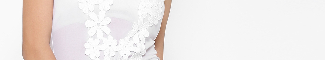 Buy FOREVER 21 White Crochet Detail Net Bodysuit - Bodysuit for Women ...