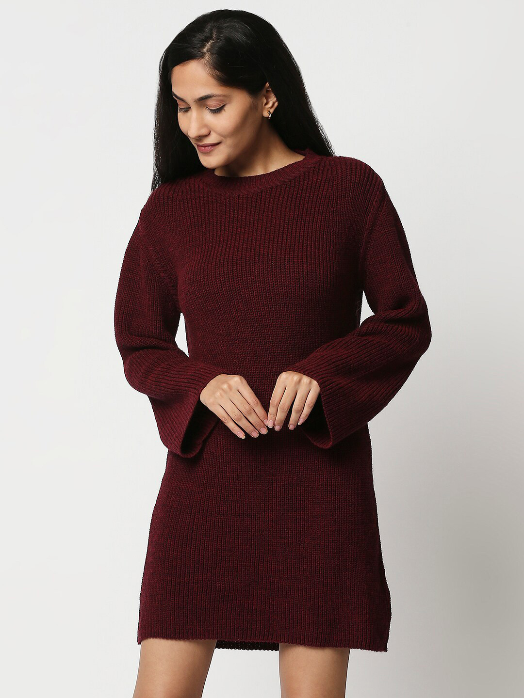 Buy 20Dresses Maroon Sweater Dress - Dresses for Women 16220654 | Myntra