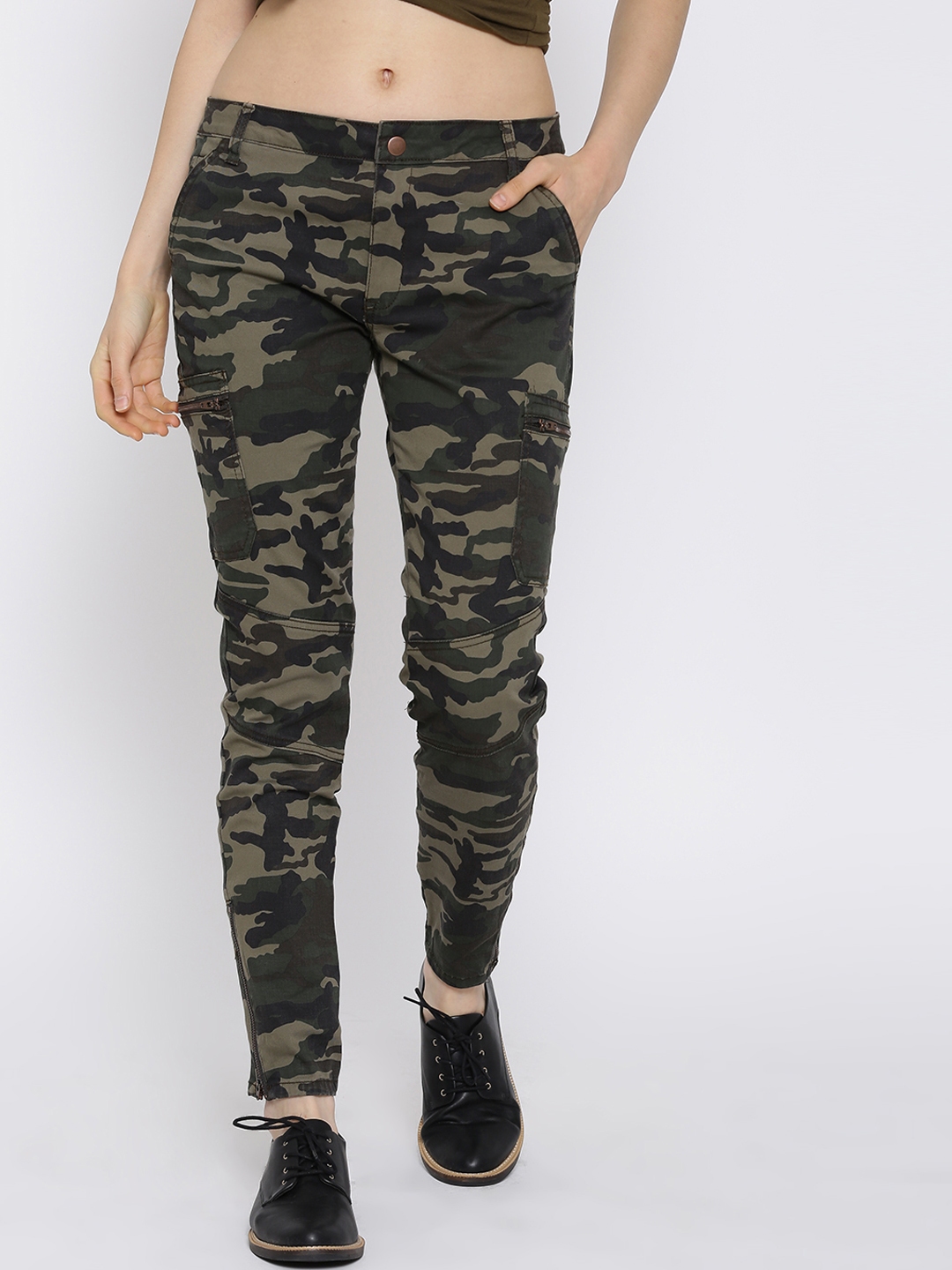 green cargo trousers womens