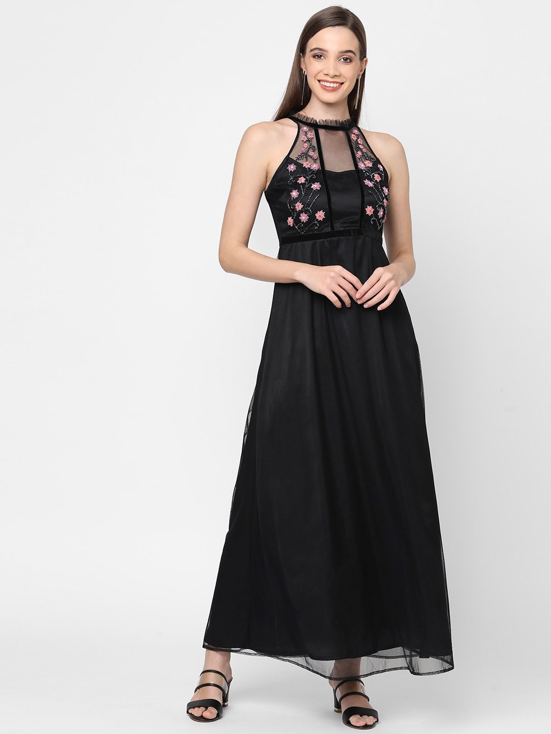 net maxi frock