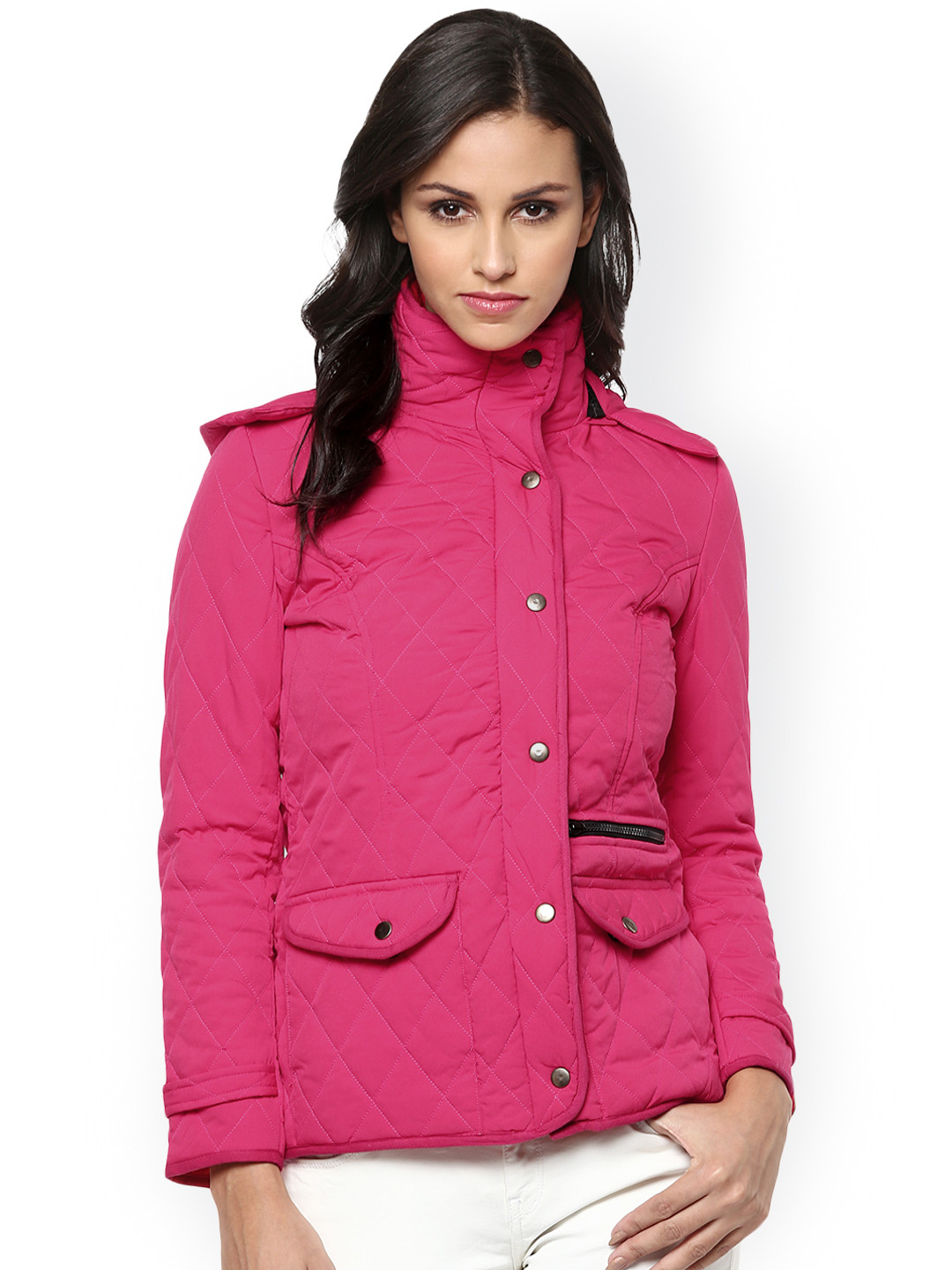 Buy The Vanca Pink Quilted Jacket Jackets for Women 1623156 Myntra