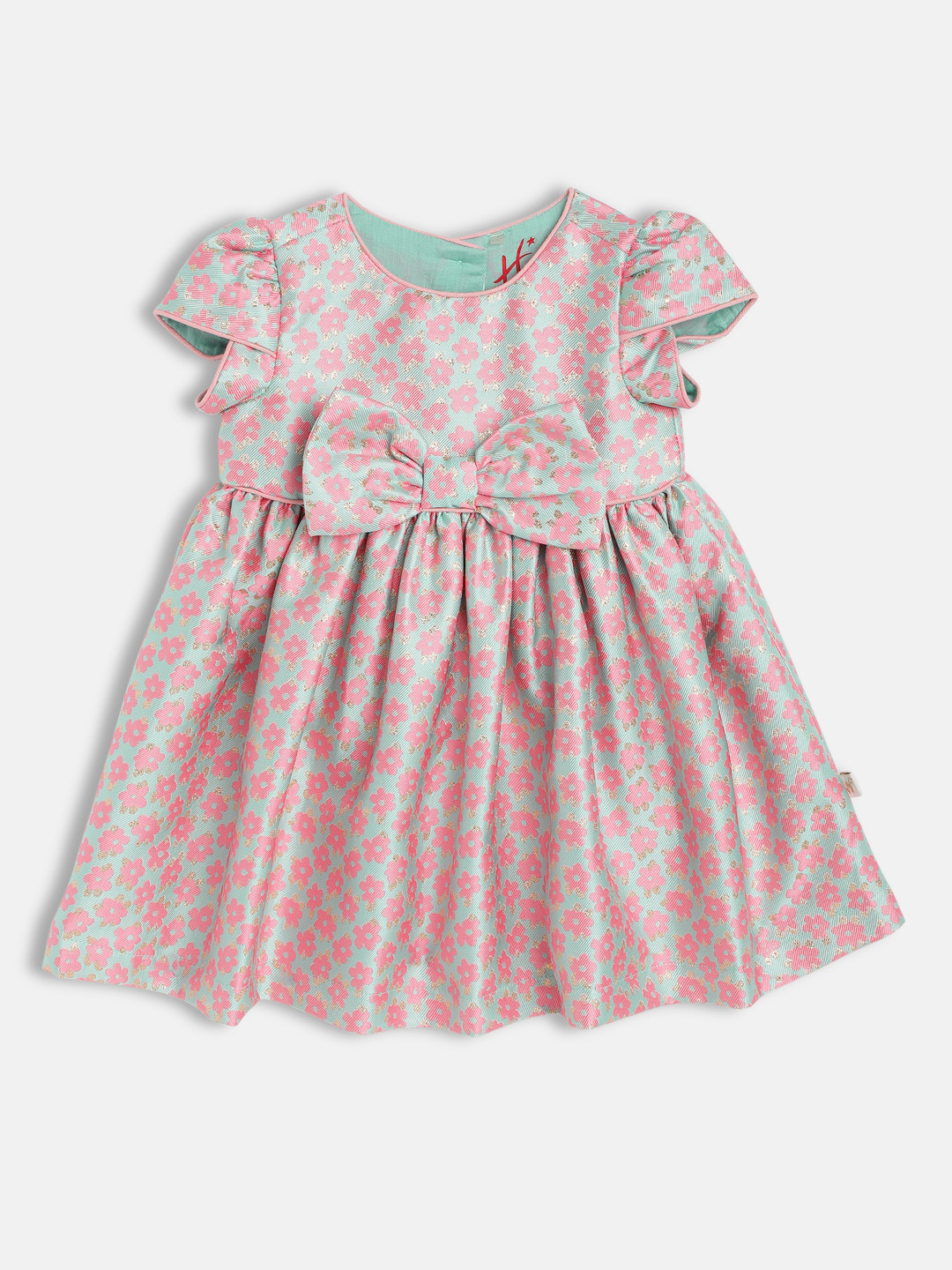 Buy H By Hamleys Pink & Mint Green Floral Printed Dress Dresses for