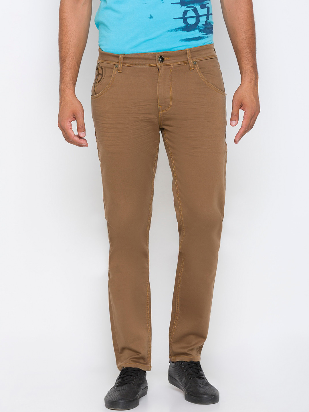 Buy Being Human Men Khaki Slim Fit Stretchable Jeans Jeans for Men