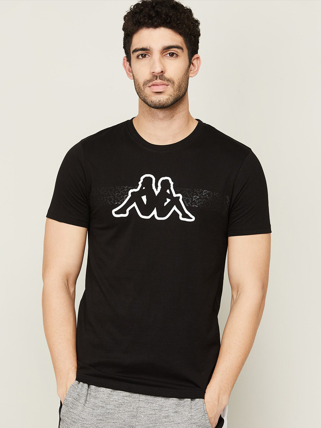 Buy Kappa Men Black Printed T Shirt Tshirts for Men 16238082 Myntra