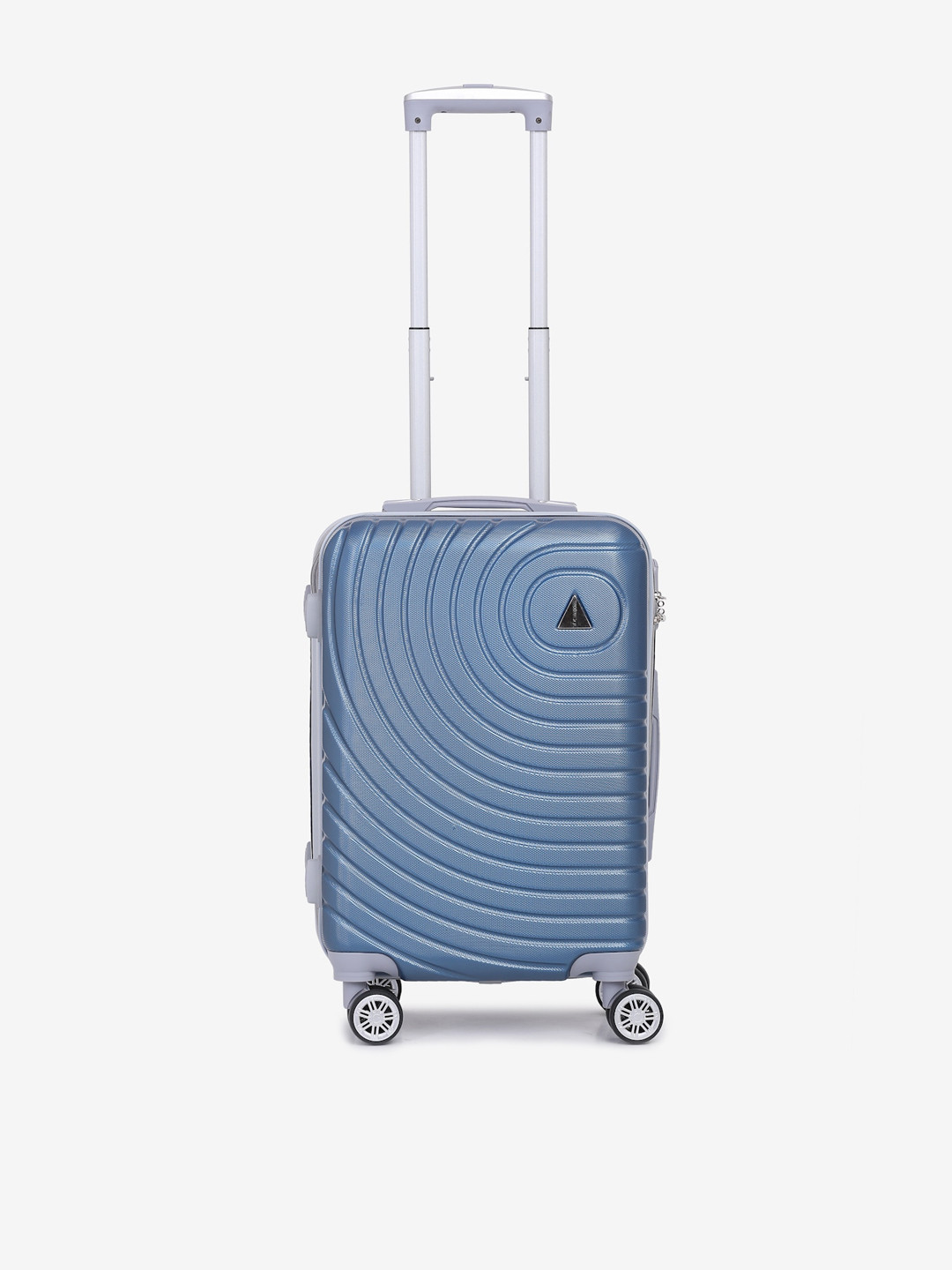 Buy Teakwood Leathers Blue Textured Hard Sided Cabin Trolley Suitcase