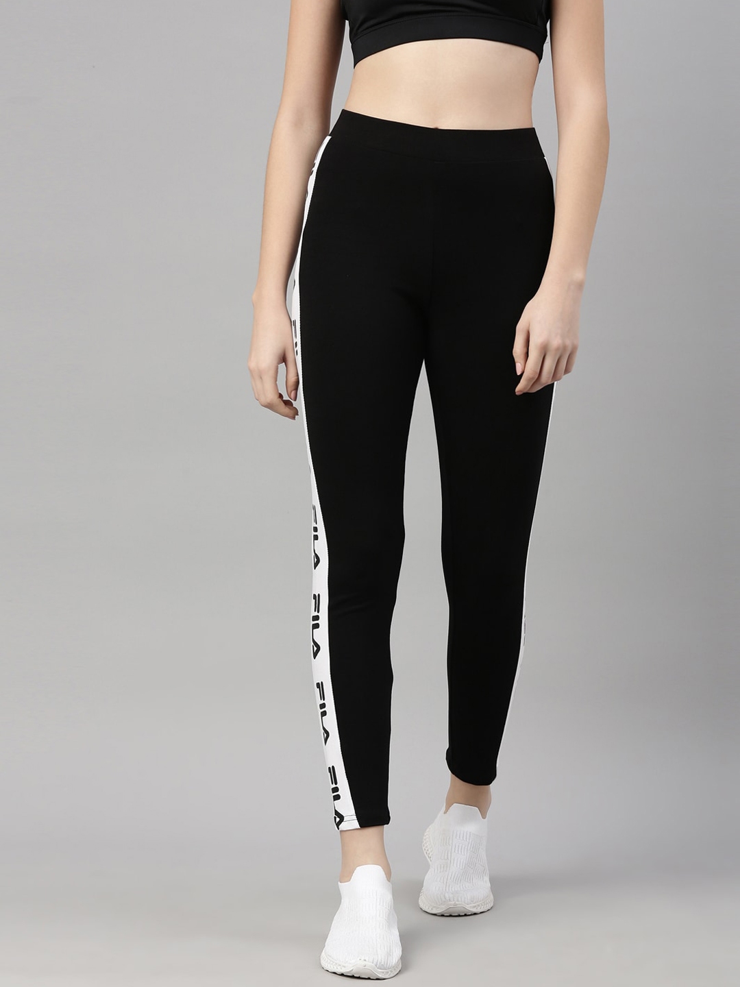 Buy FILA Women Black & White Printed Track Pants Track Pants for Women 16242104 Myntra