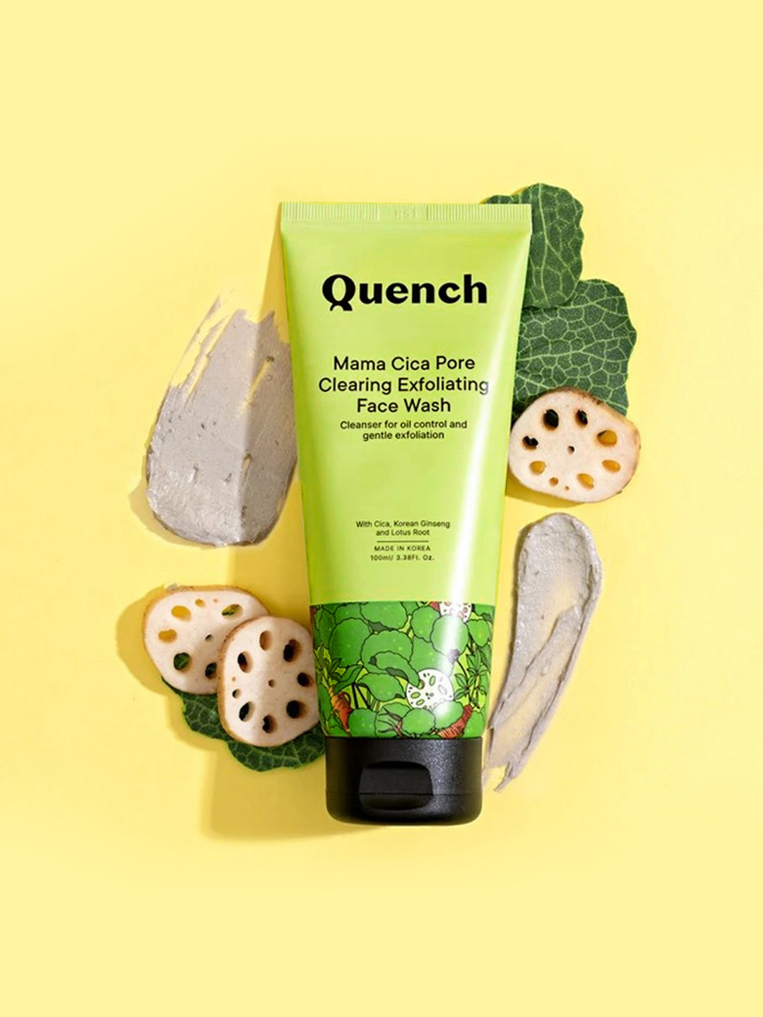 Buy Quench Botanics Mama Cica Pore Clearing Exfoliating Face Wash With Korean Ginseng 100 Ml