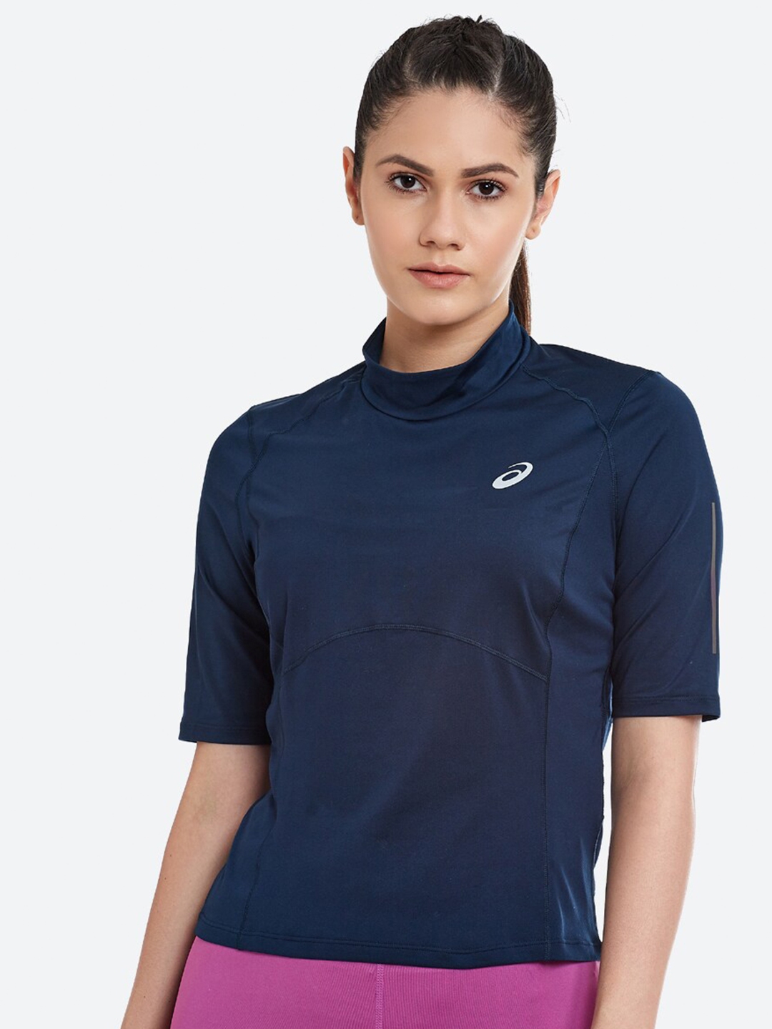 Buy ASICS Women Blue Pockets Visibility SS Running T Shirt Tshirts for Women 16246530 Myntra