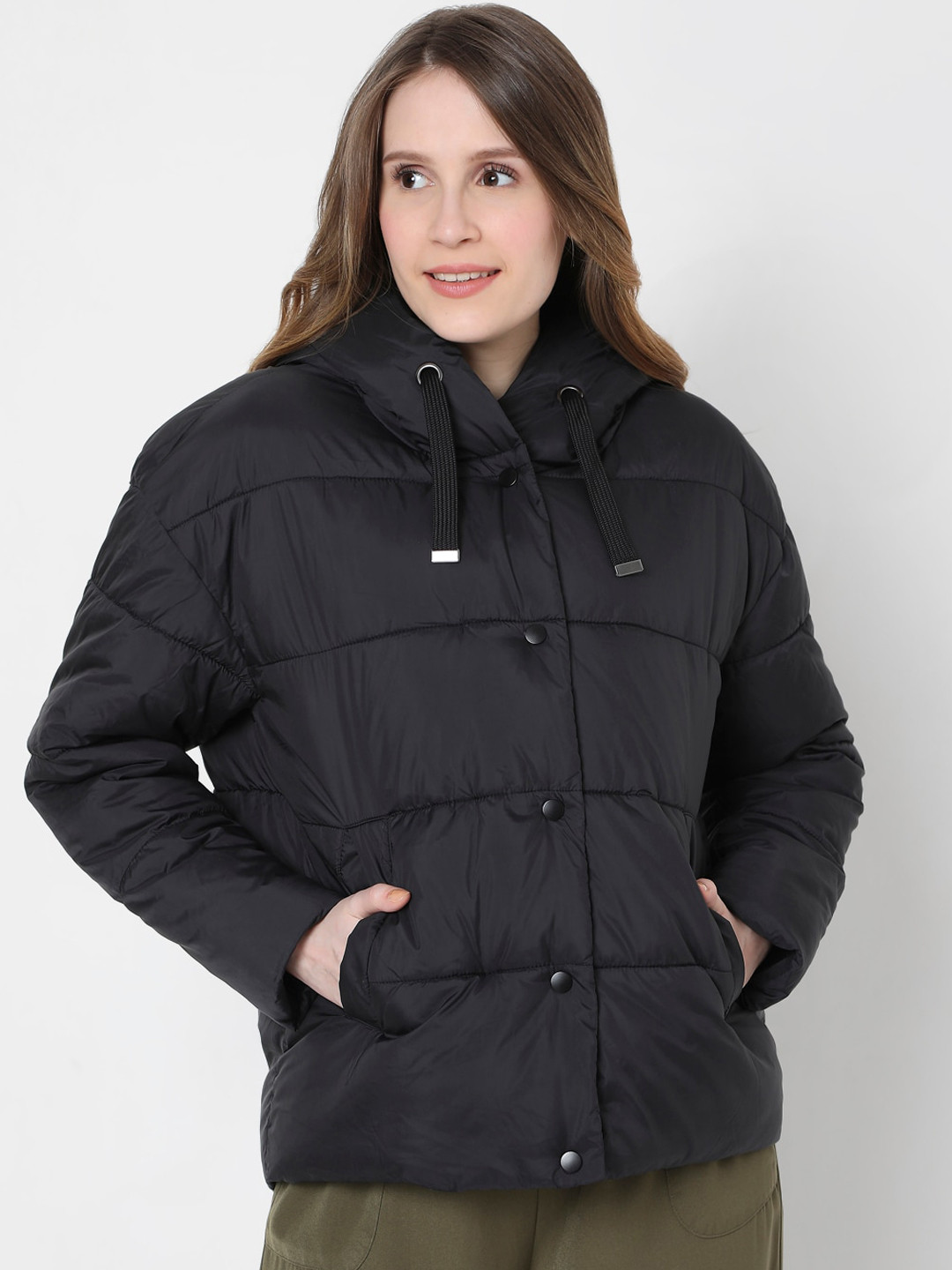 Buy Vero Moda Women Black Padded Jacket Jackets for Women 16249872