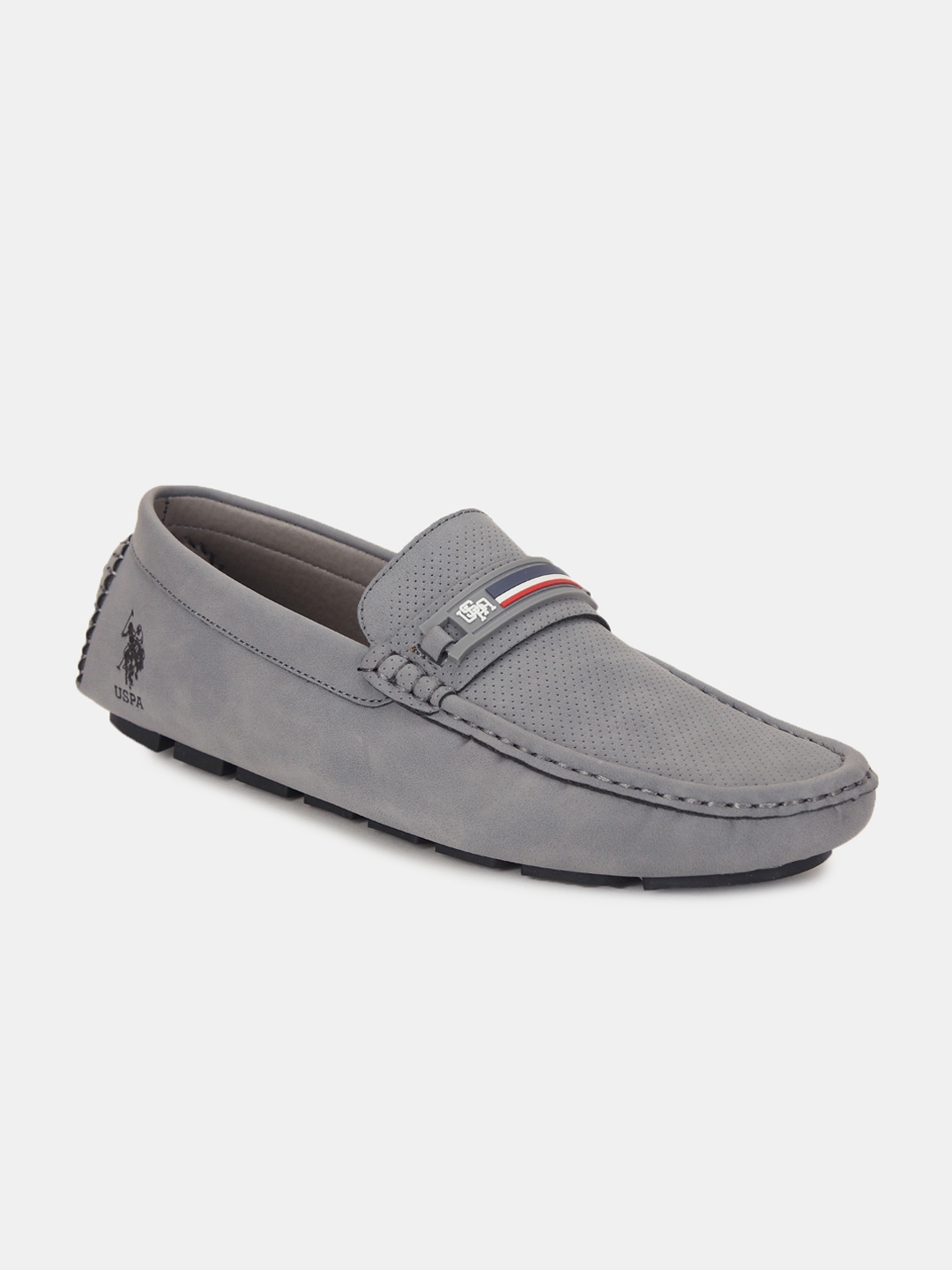 Buy U S Polo Assn Men Grey PU Driving Shoes - Casual Shoes for Men ...