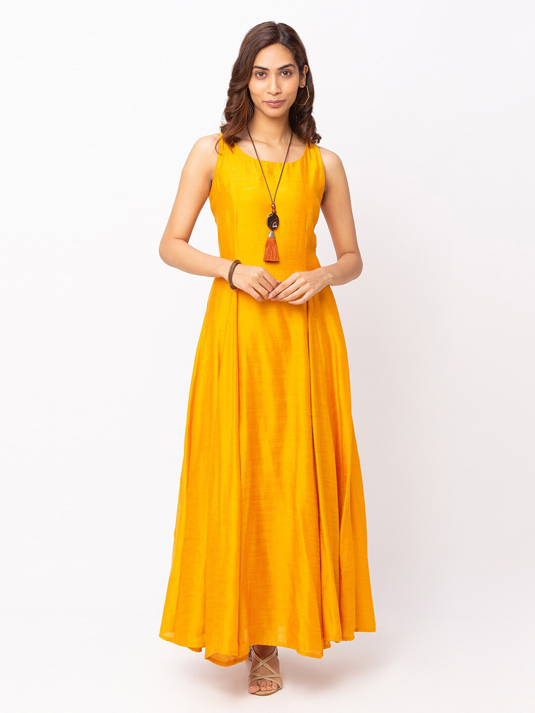Buy Iti Women Mustard Yellow Maxi Dress Dresses for Women 16264252