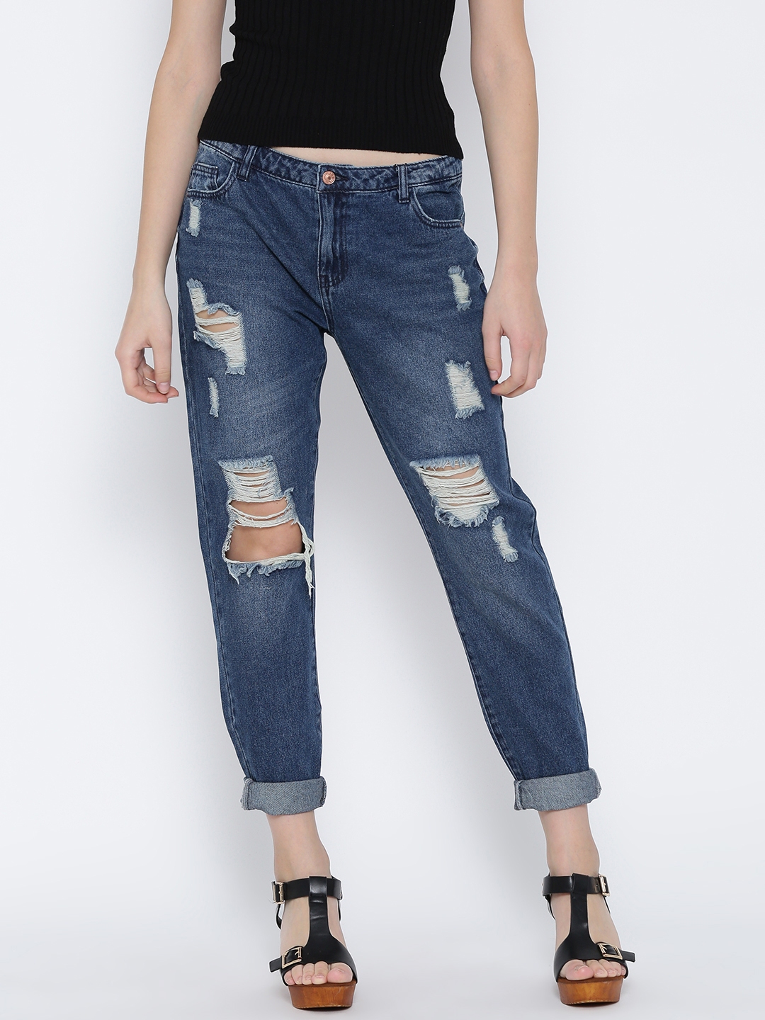 highly distressed jeans womens