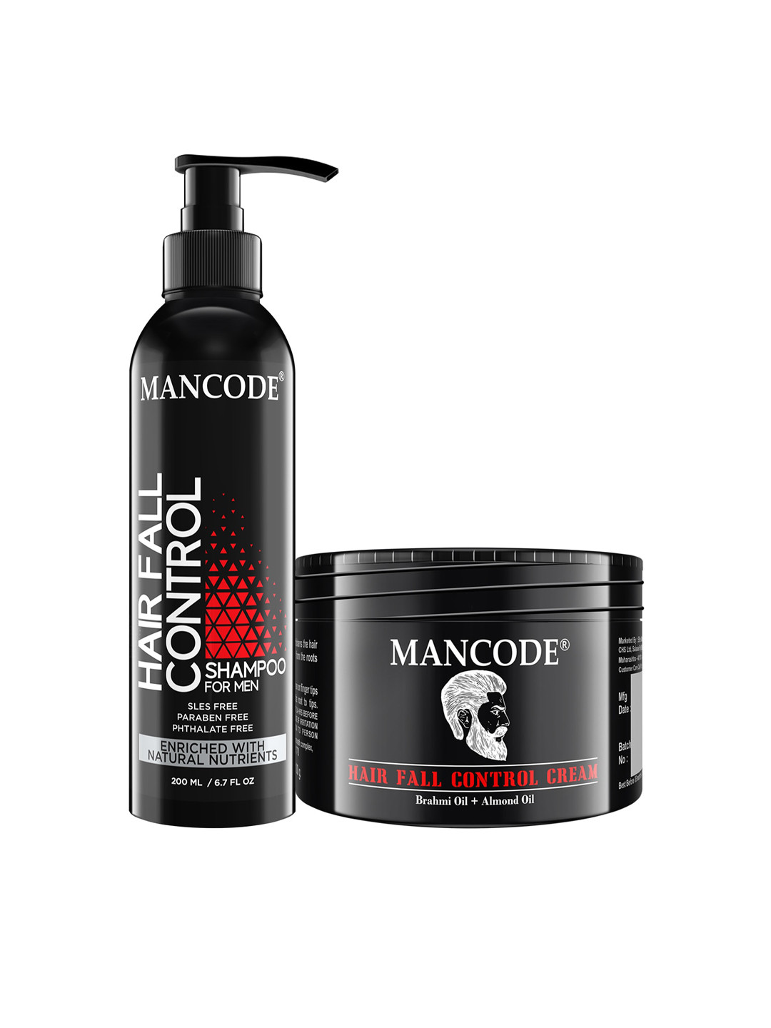 Buy MANCODE Set Of 2 Hair Fall Control Shampoo With Cream - Grooming ...