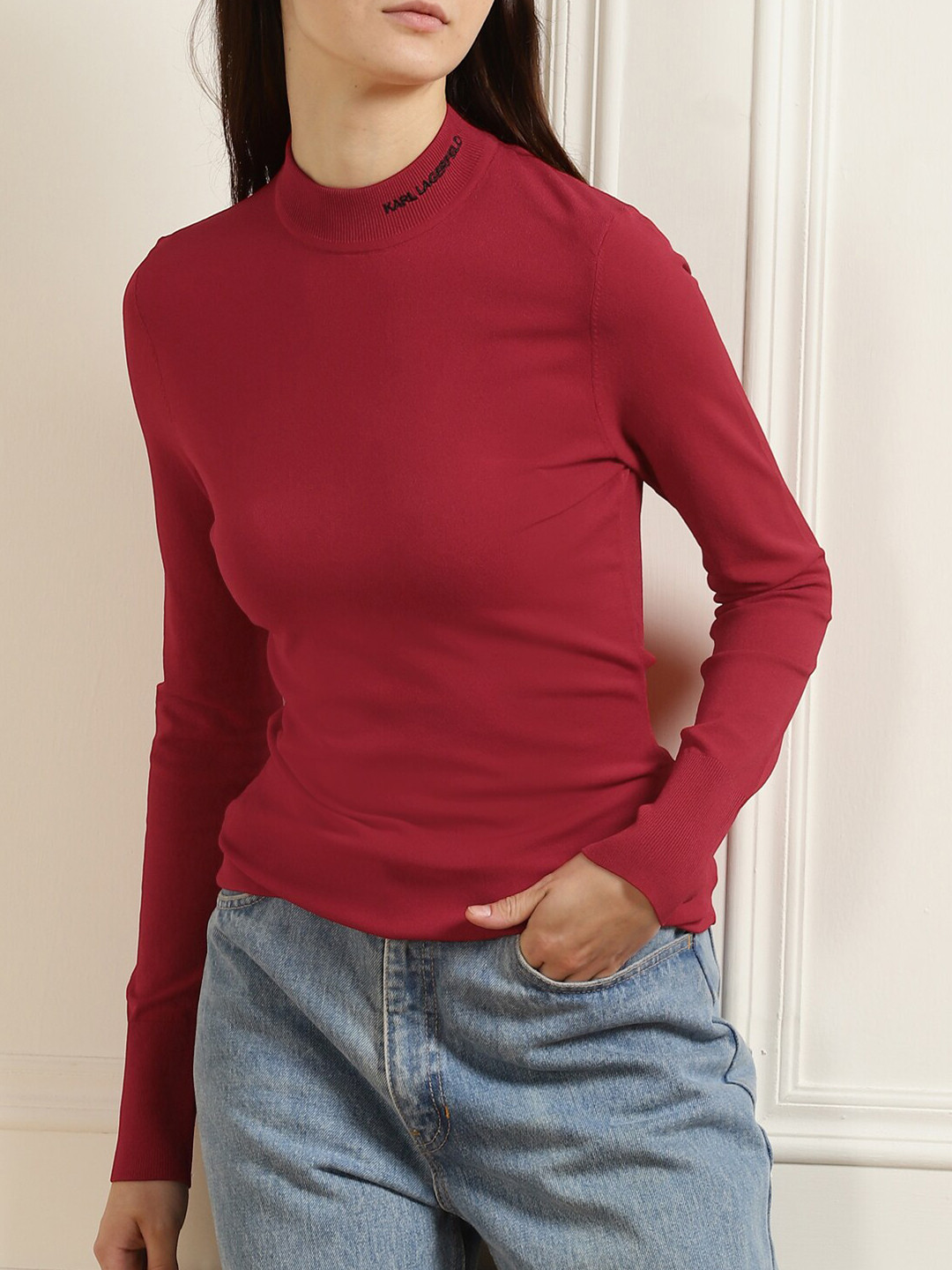 Buy Karl Lagerfeld Women Red Sweater Vest Sweaters for Women 16280976