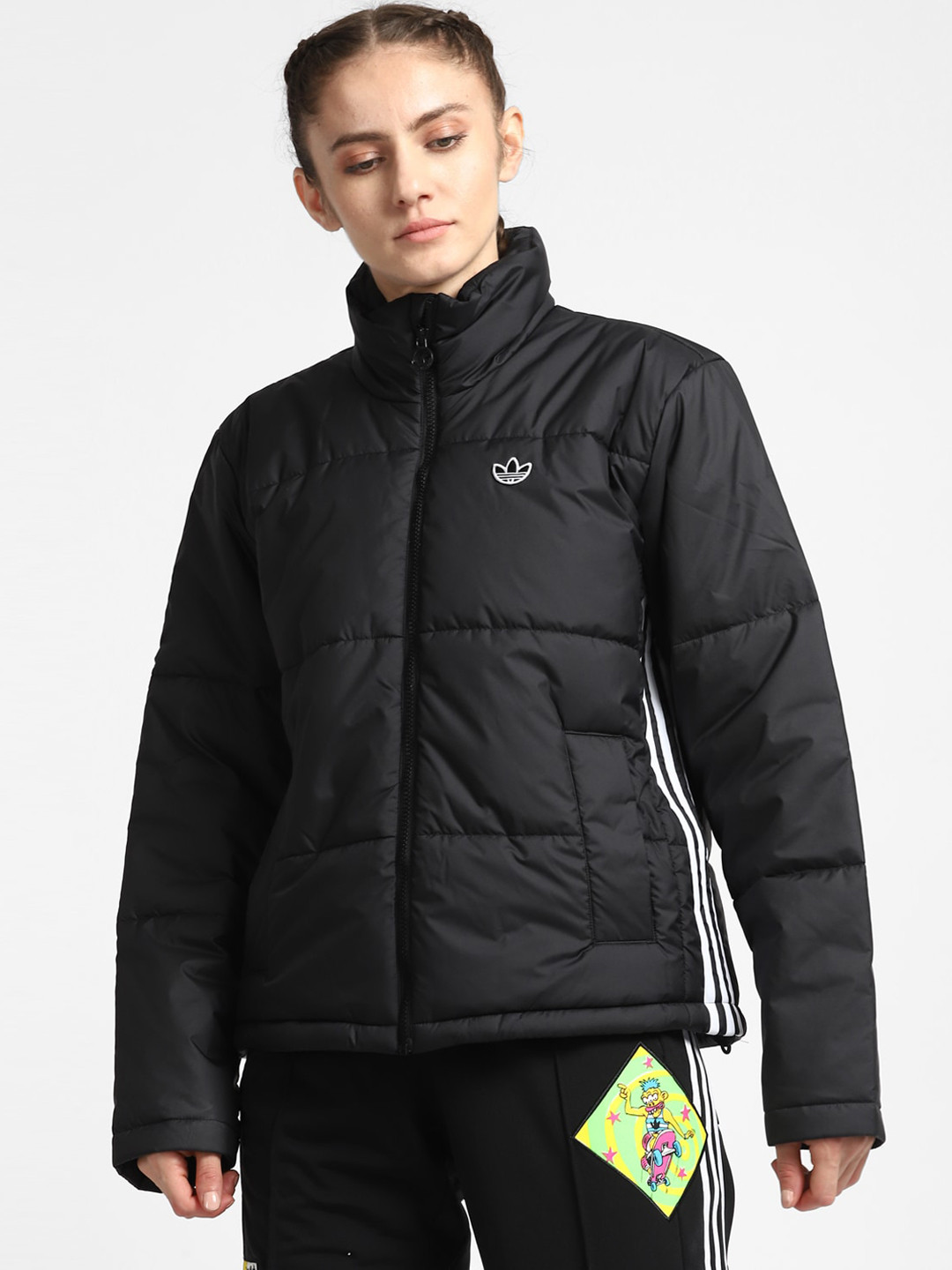 Buy ADIDAS Originals Women Black Padded Jacket Jackets for Women