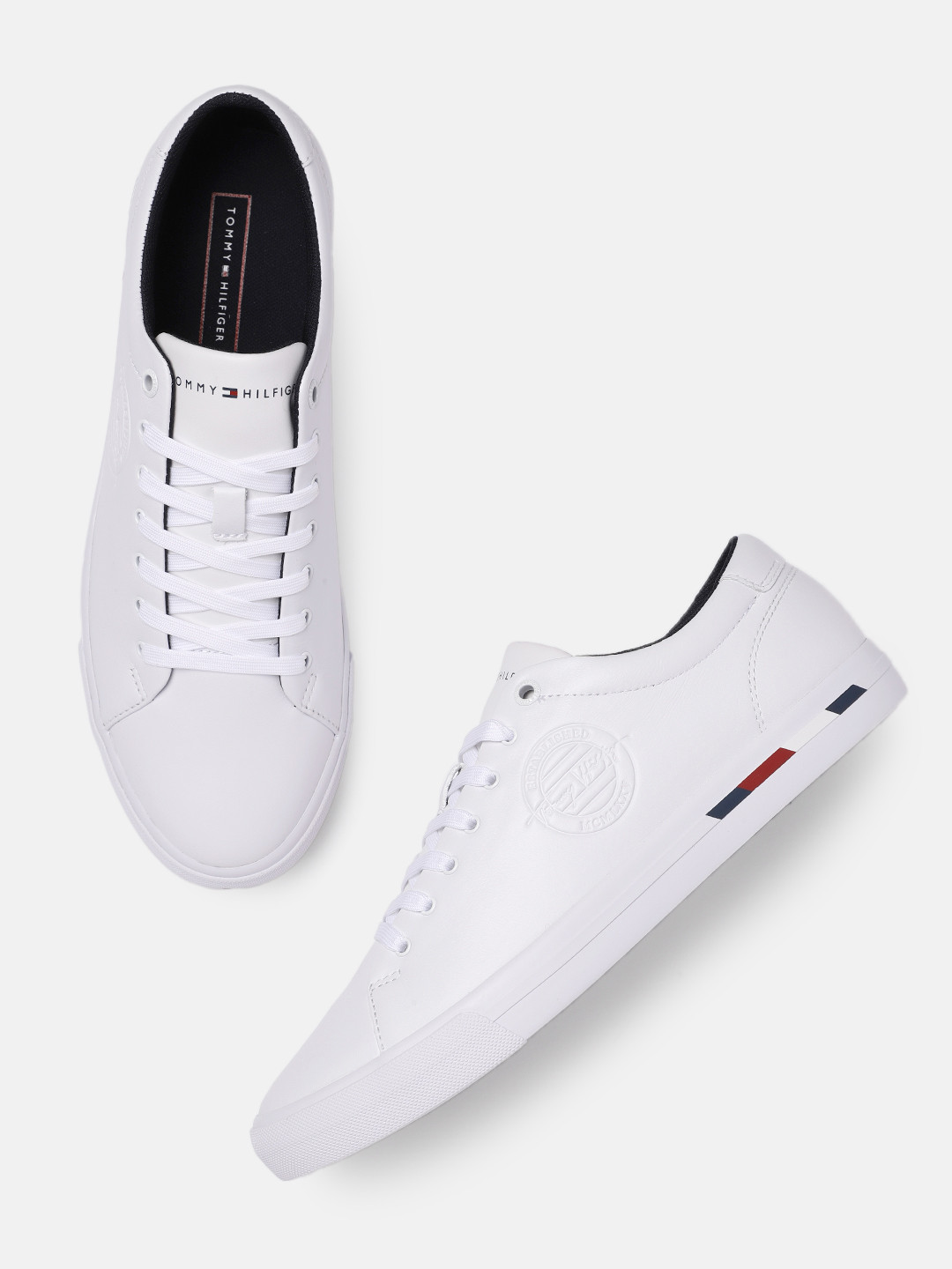Tommy Hilfiger White Leather Men Sneaker main image 1