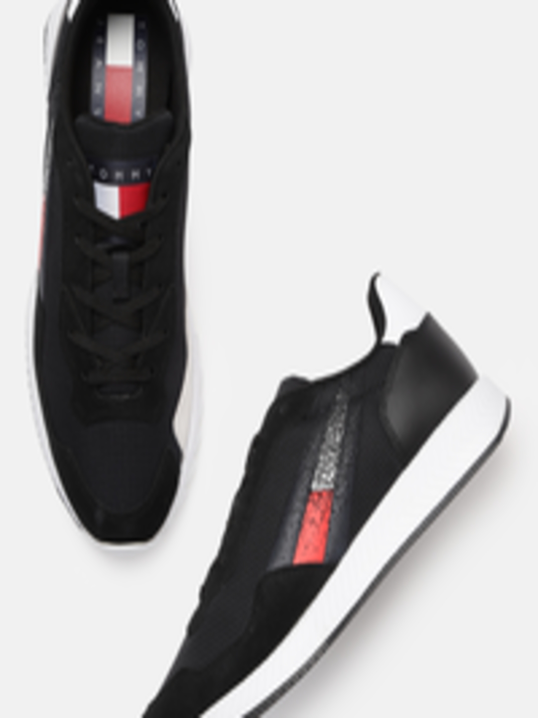 Buy Tommy Hilfiger Men Black Solid Suede Sneakers - Casual Shoes for ...