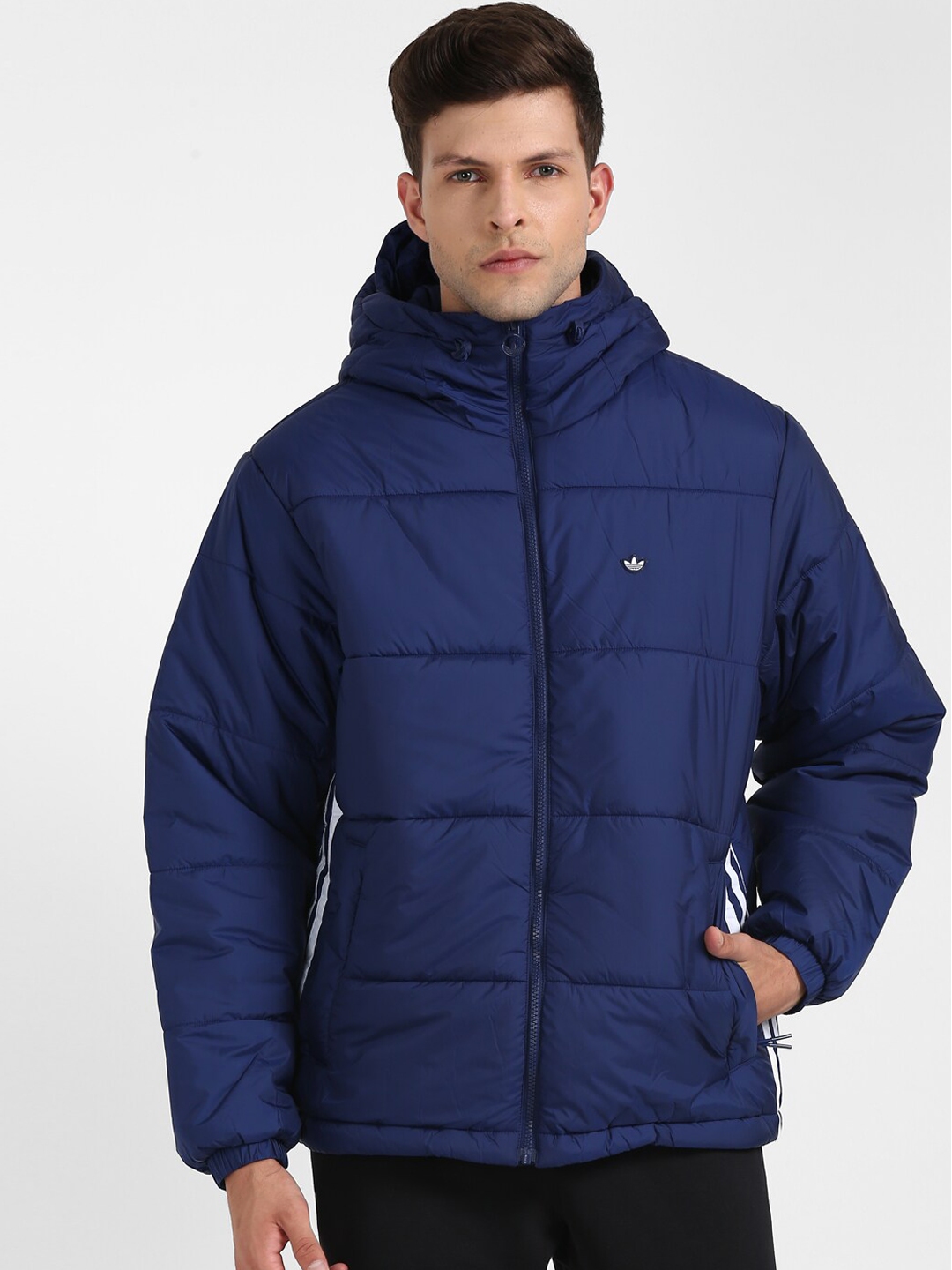 Buy ADIDAS Originals Men Blue Puffer Jacket - Jackets for Men 16289836 ...