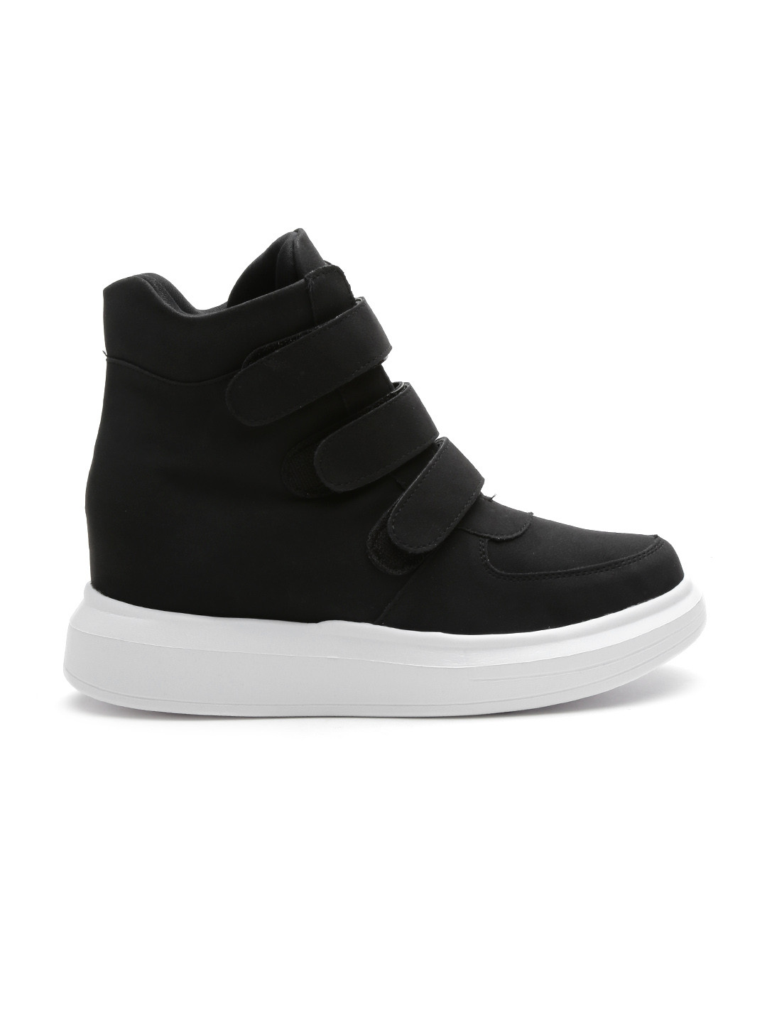 Buy Carlton London Women Black Solid High Top Casual Shoes Casual