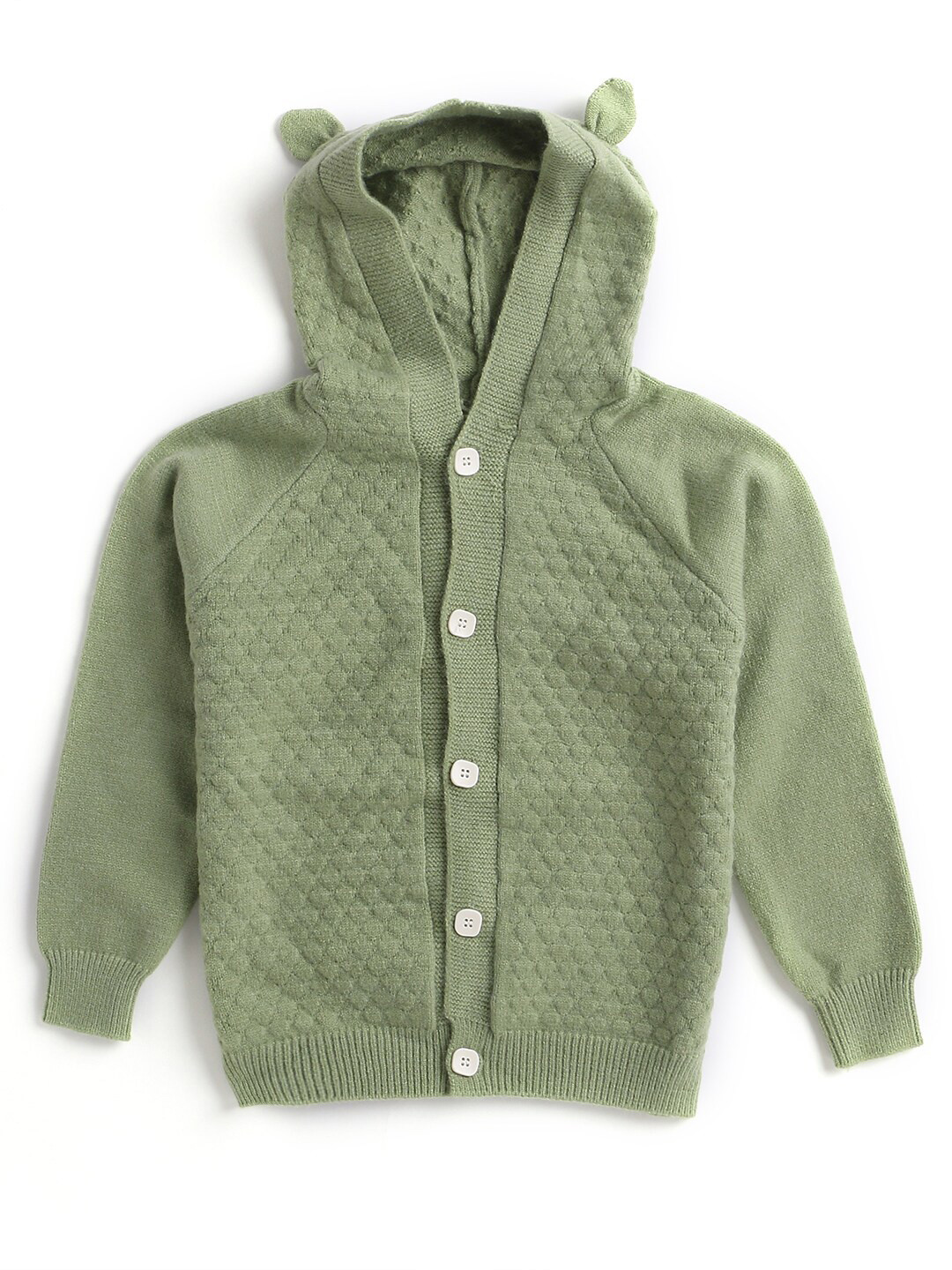 Buy Hopscotch Boys Green Cable Knit Sweater Sweaters for Boys