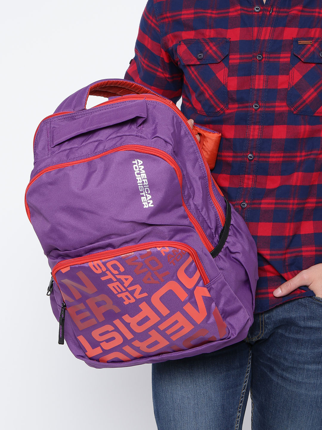 Buy AMERICAN TOURISTER Unisex Purple Printed Backpack Backpacks for