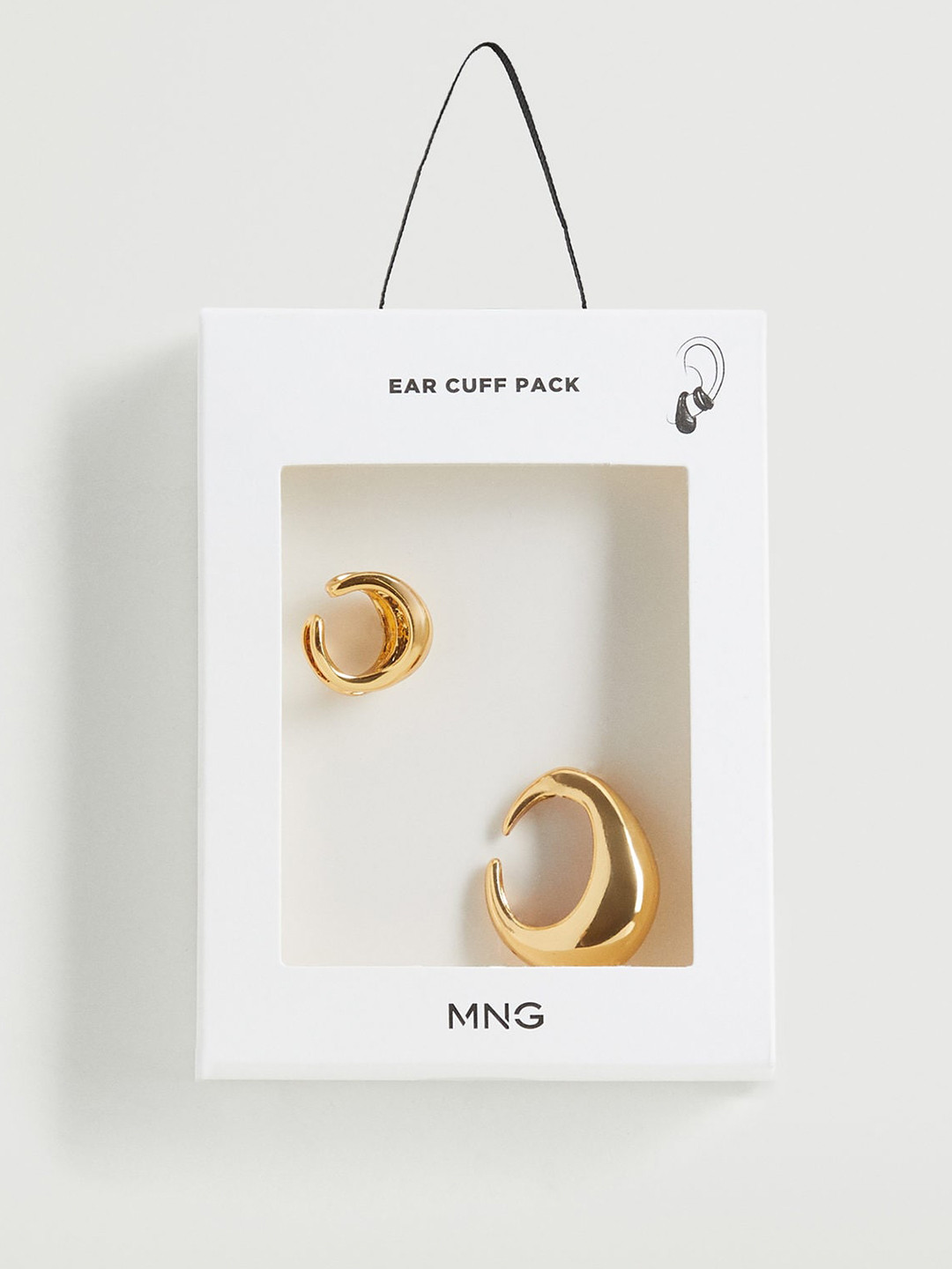 Buy MANGO Set Of 2 Gold Toned Geometric Mismatch Ear Cuffs Earrings