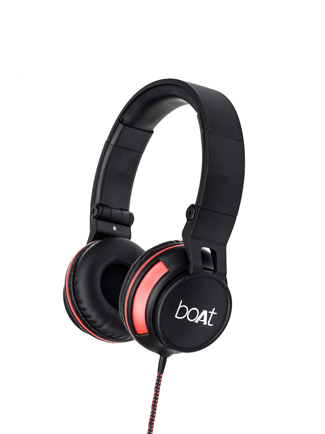 Buy BoAt Unisex Black & Red BassHeads 600 On Ear Headphones With Mic