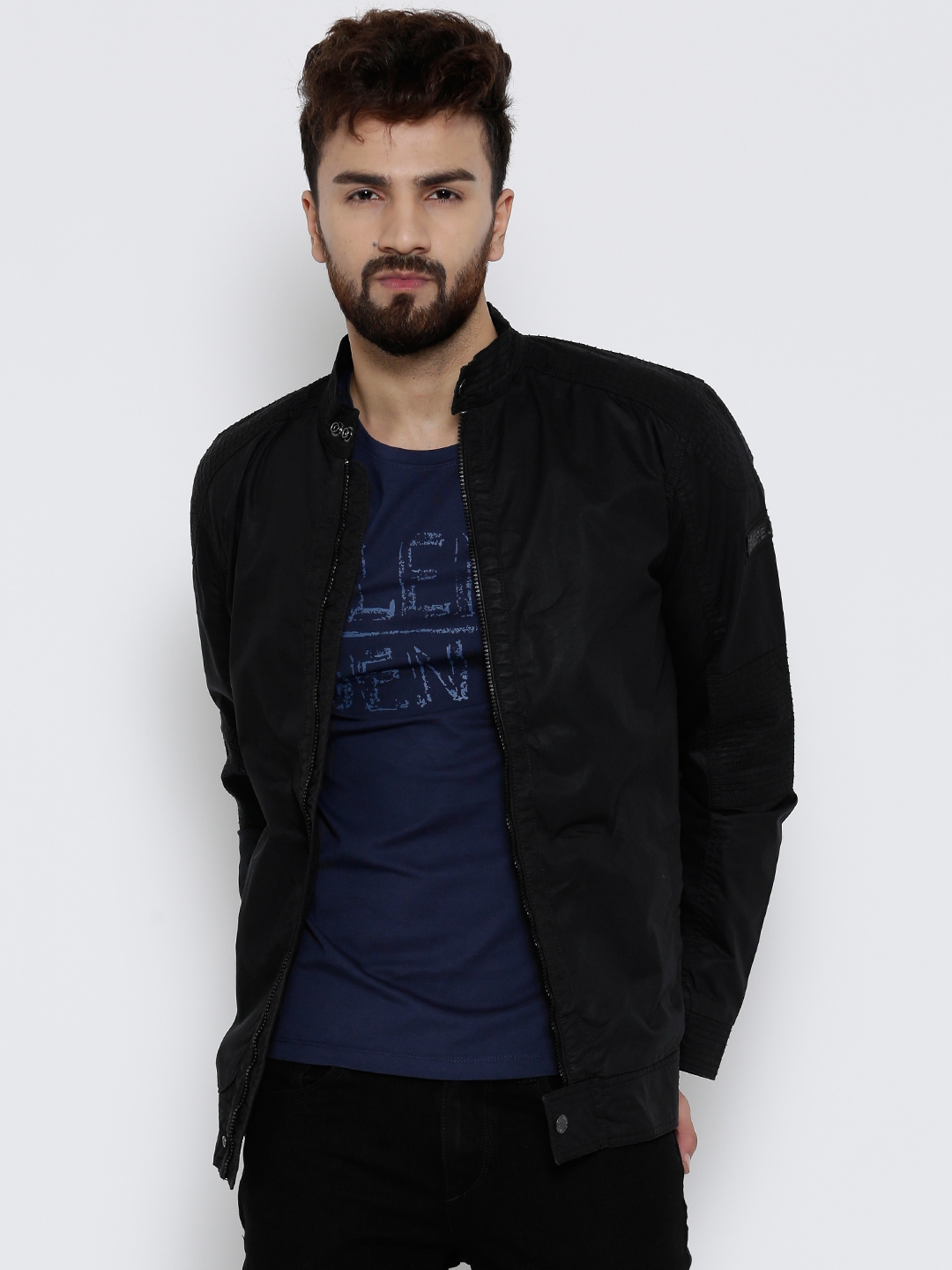 Buy Pepe Jeans Black Jacket - Jackets for Men 1633008 | Myntra