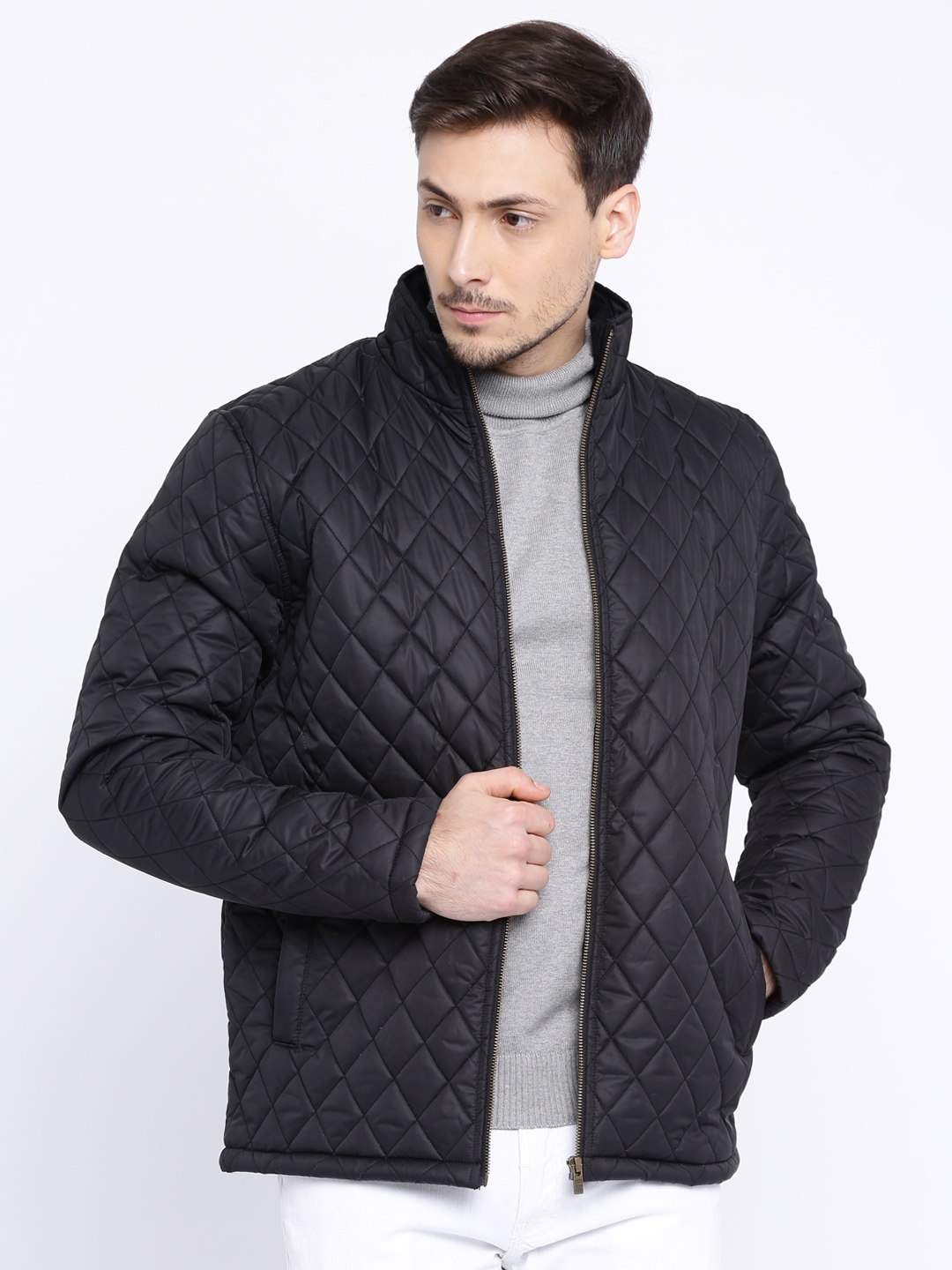 Buy Pepe Jeans Black Quilted Jacket - Jackets for Men 1633052 | Myntra