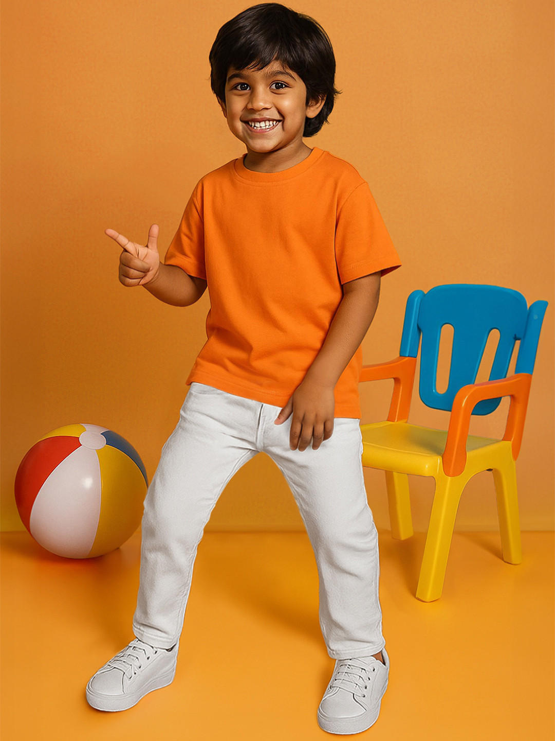 Boys Slim Fit White Cotton Trouser