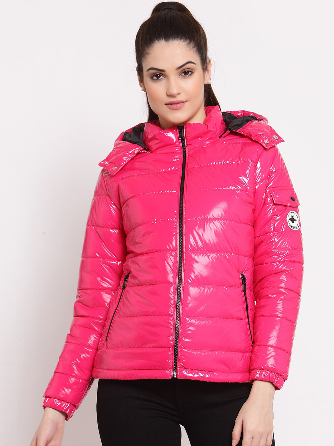 Buy Mode By Red Tape Women Pink Padded Jacket Jackets for Women