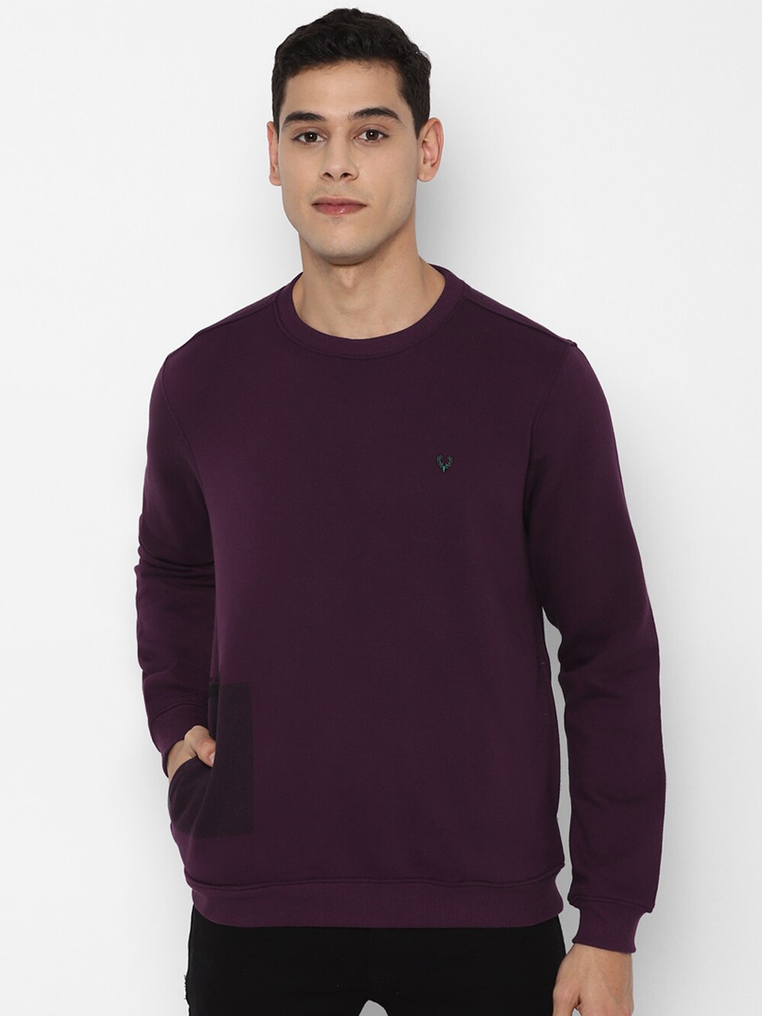 Buy Allen Solly Men Purple Sweatshirt - Sweatshirts for Men 16332630 ...