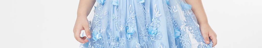 Buy TIC TAC TOE Blue Floral Empire Dress - Dresses for Girls 16348898 ...