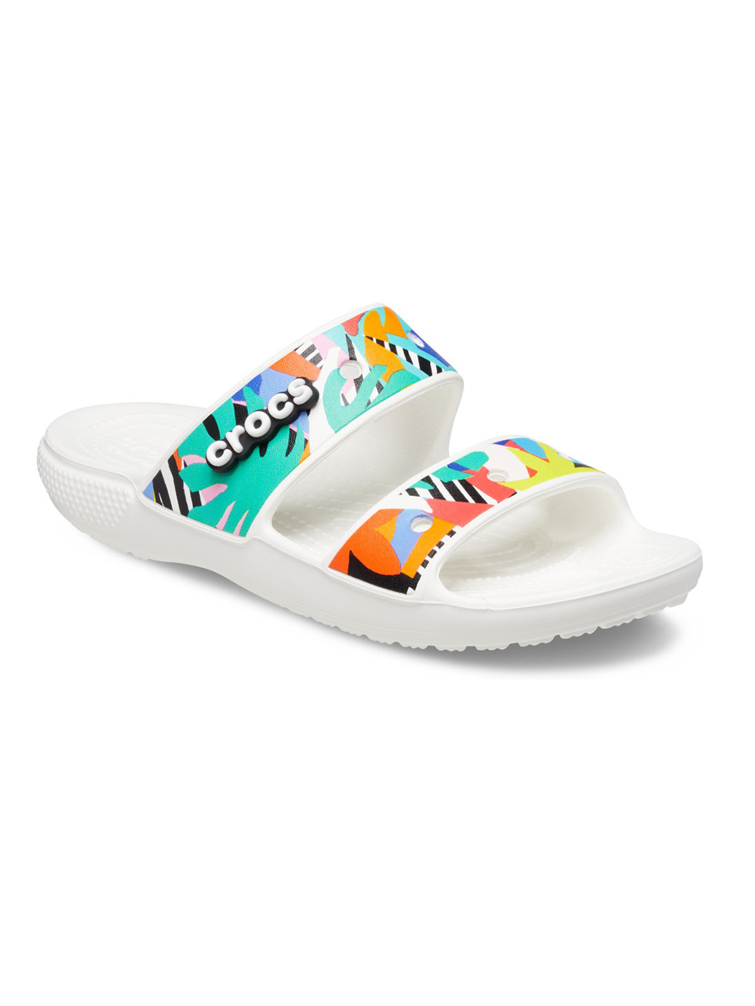 Buy Crocs Unisex Multicoloured Printed Croslite Sliders - Flip Flops ...
