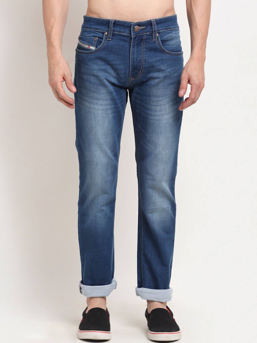 Buy La Mode Men Blue Slim Fit Light Fade Stretchable Jeans Jeans For Men 16355832 Myntra 