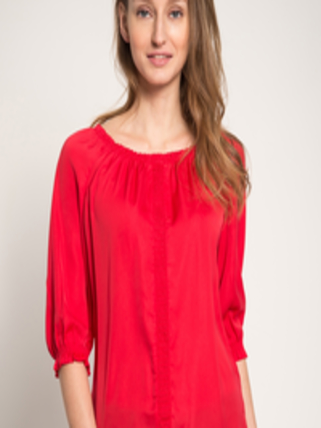Buy ESPRIT Women Red Solid Top - Tops for Women 1635660 | Myntra