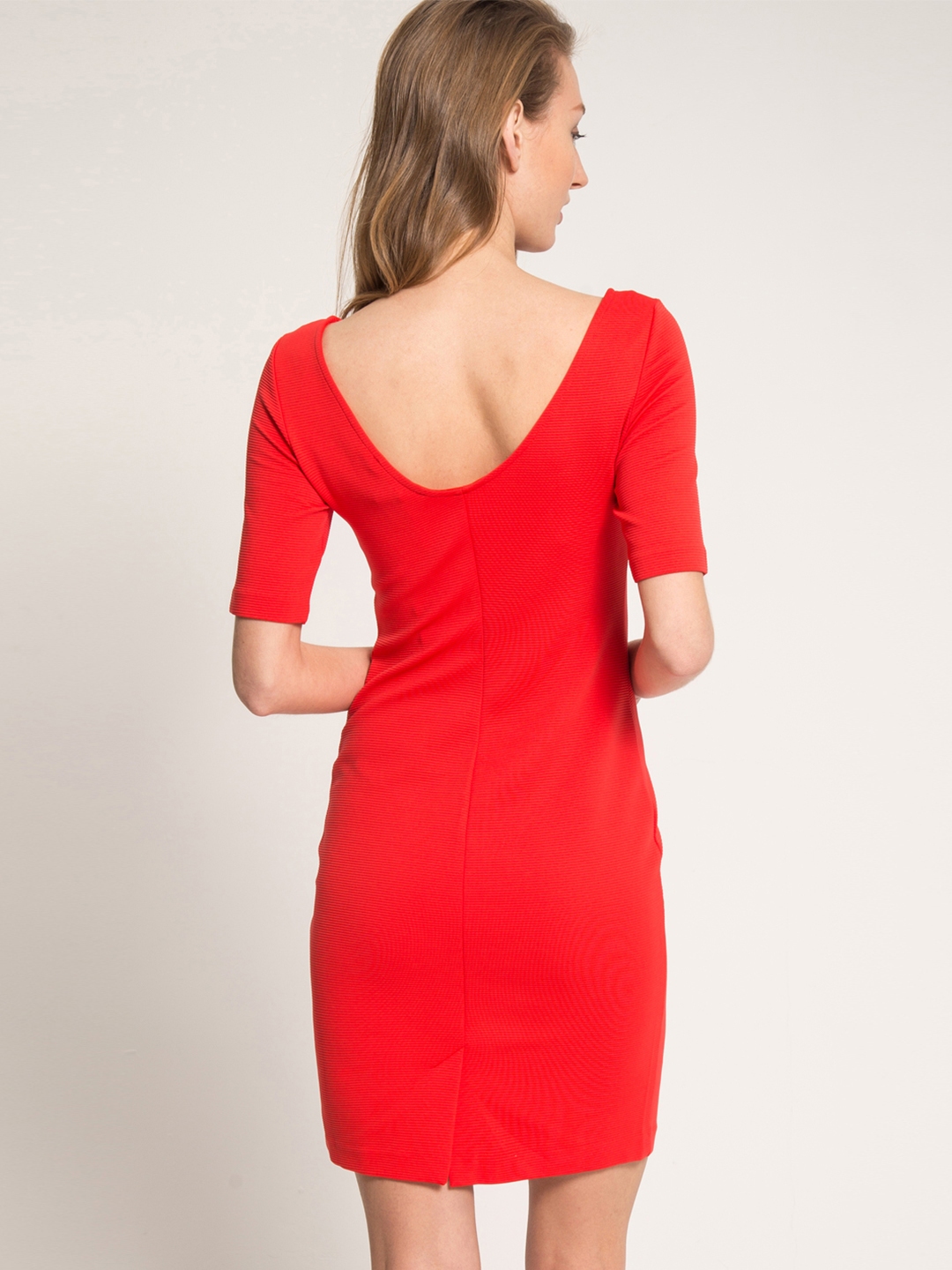 Buy ESPRIT Women Red Solid Sheath Dress - Dresses for Women 1635913 ...