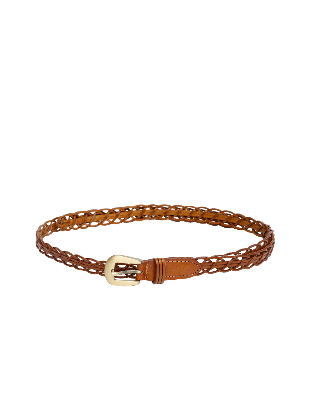 Buy Mast & Harbour Women Brown Braided Belt Belts for Women 1636004