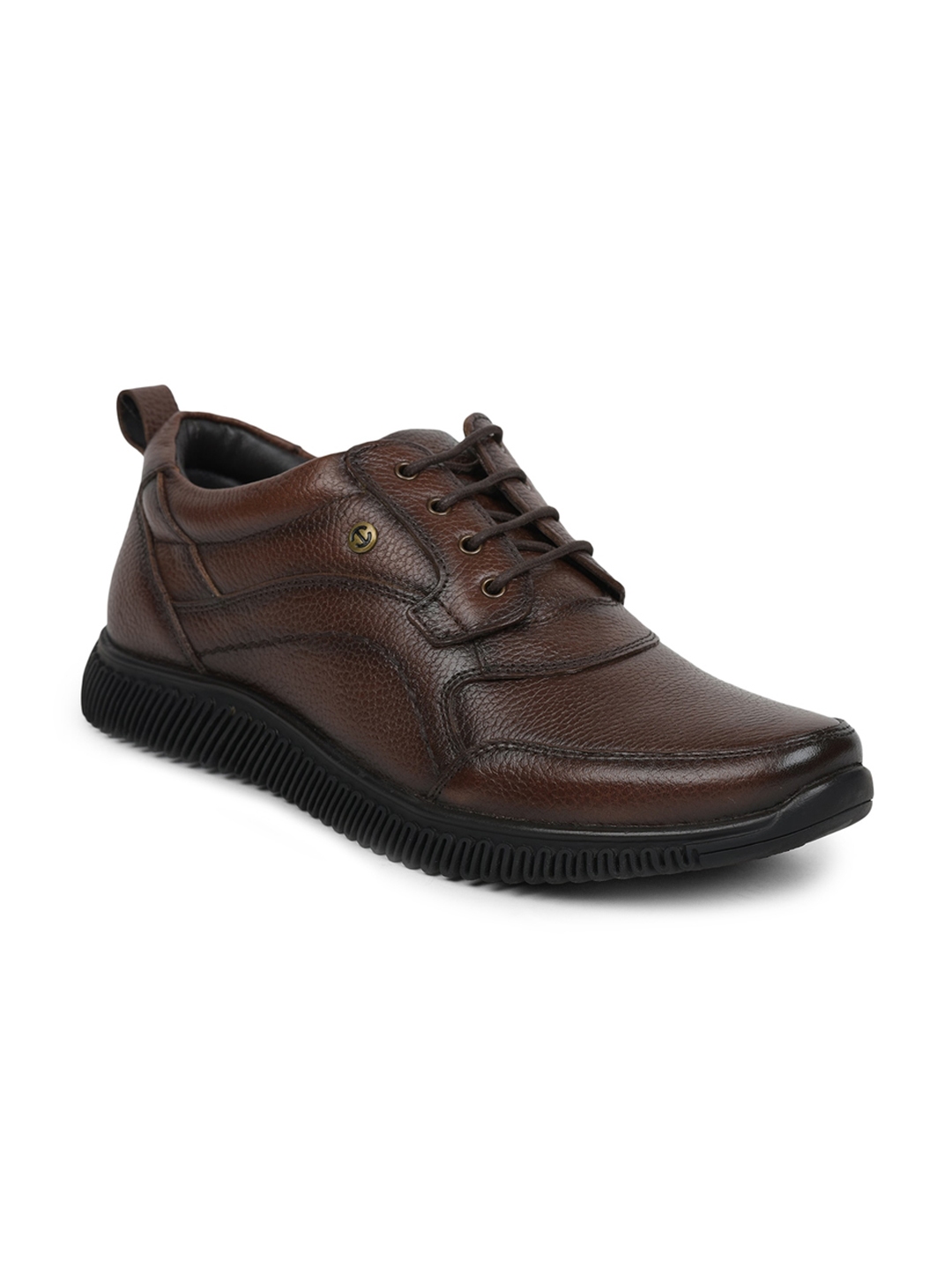 Buy Liberty Men Brown Textured Leather Sneakers Casual Shoes for Men 16365942 Myntra