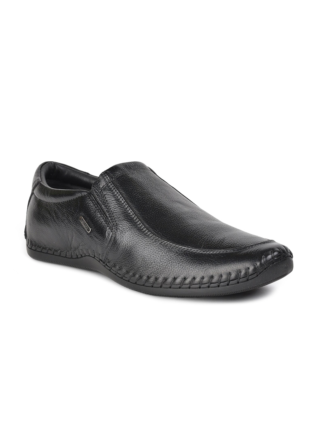 Buy Liberty Men Black Textured Leather Formal Slip Ons Formal Shoes For Men 16366066 Myntra 7638