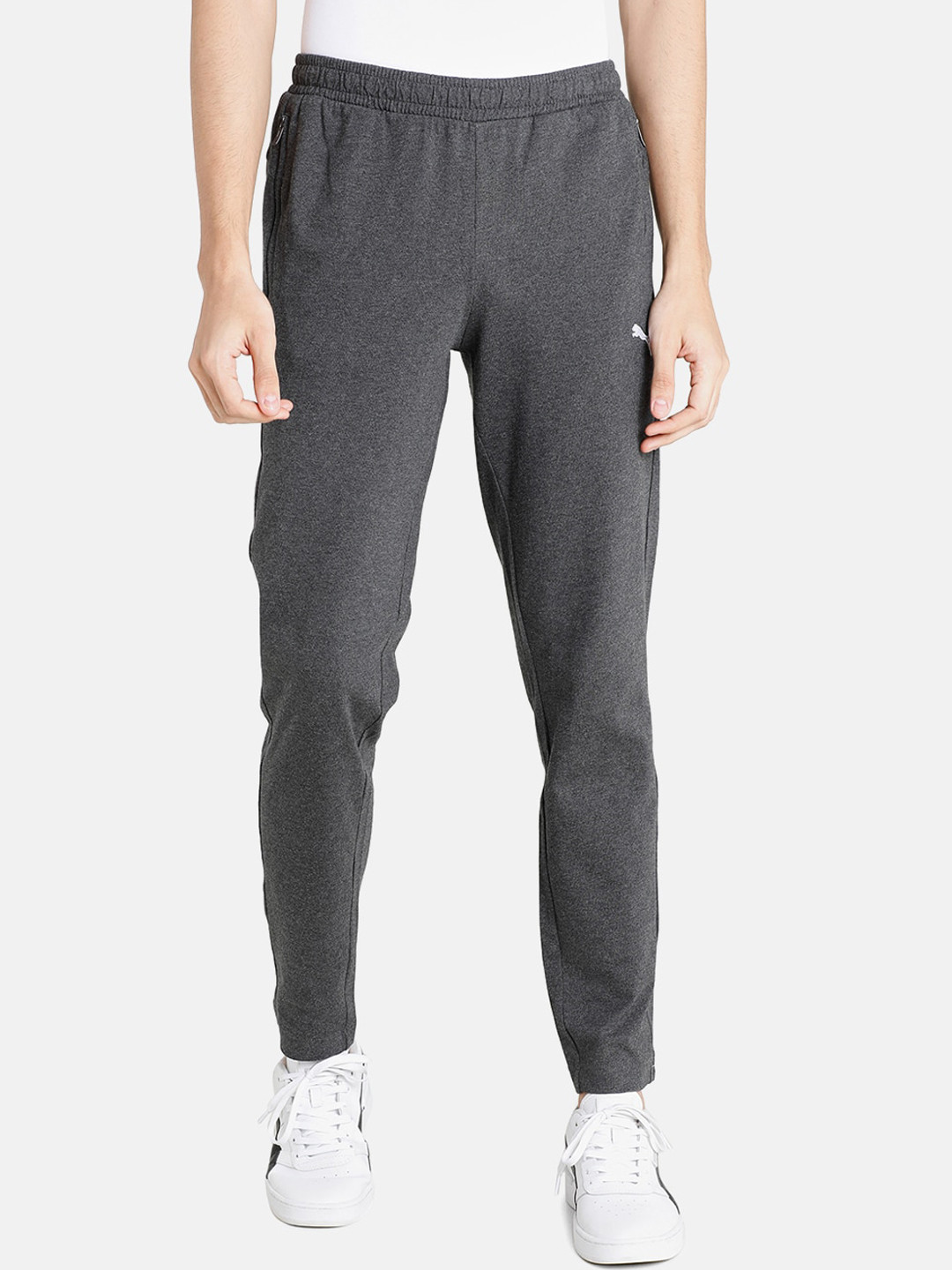 Buy Puma Men Grey Solid Zippered Jersey Sweatpants Track Pants for Men 16373070 Myntra