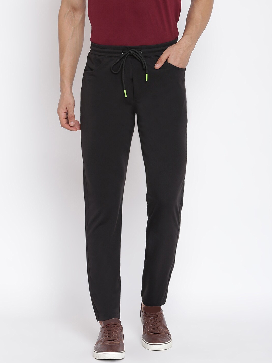 Buy MKH Men Black Solid Track Pants - Track Pants for Men 16377892 | Myntra