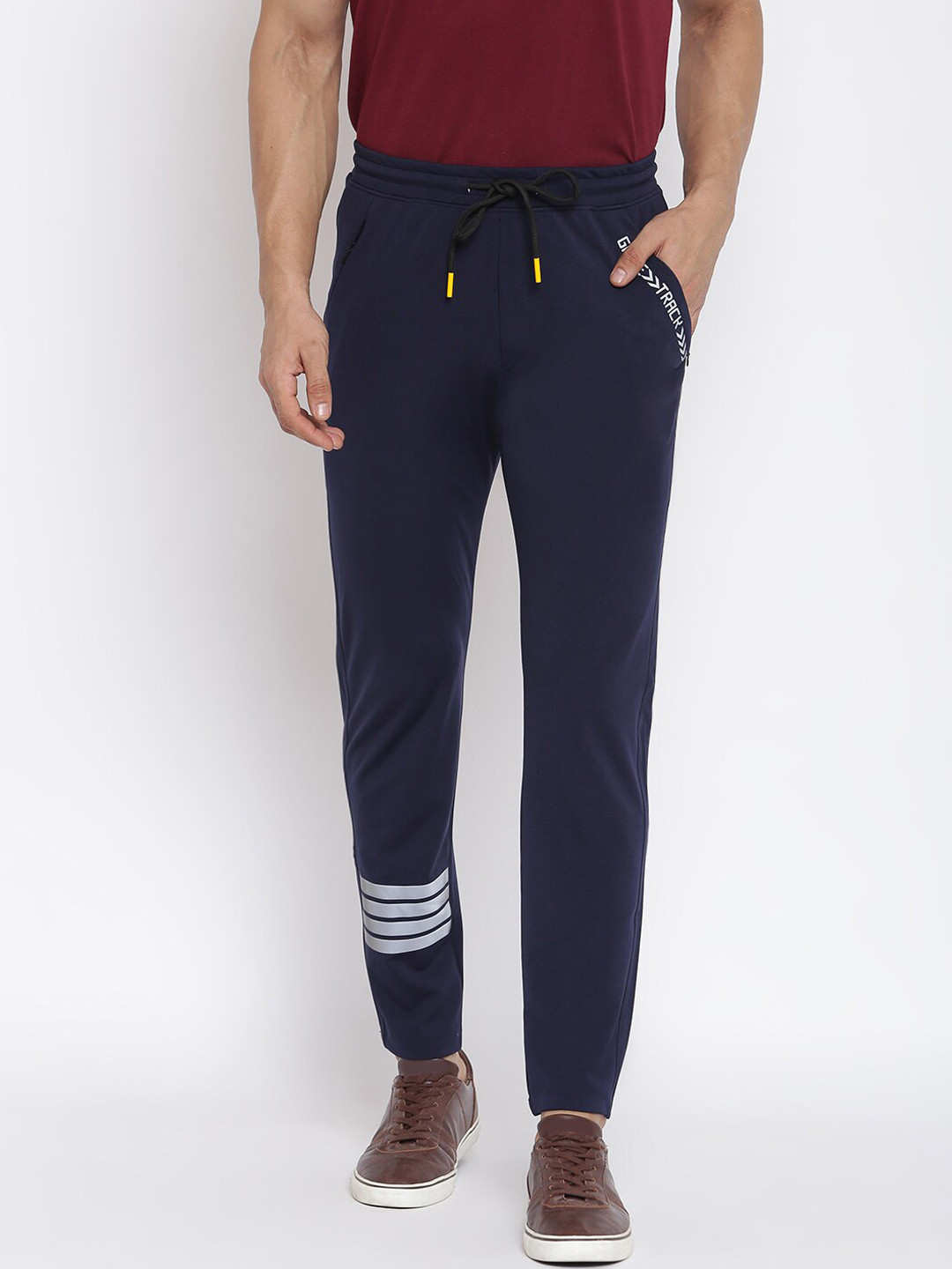 Buy MKH Men Navy Blue Solid Track Pants Track Pants for Men 16378040 Myntra