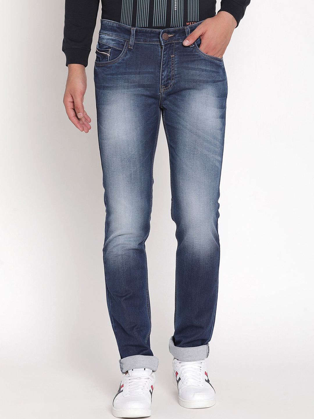 Buy Octave Men Blue Heavy Fade Jeans - Jeans for Men 16379768 | Myntra